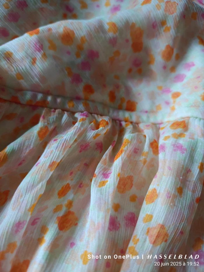 Belle robe d'été fleurie jaune et orange - photo numéro 12