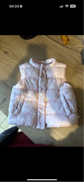 Doudoune sans manche bébé fille