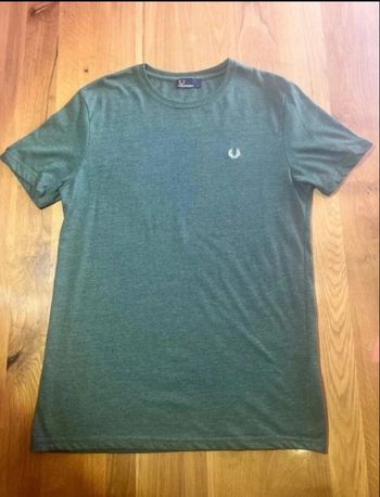 T-shirt Fred Perry vert - Logo brodé