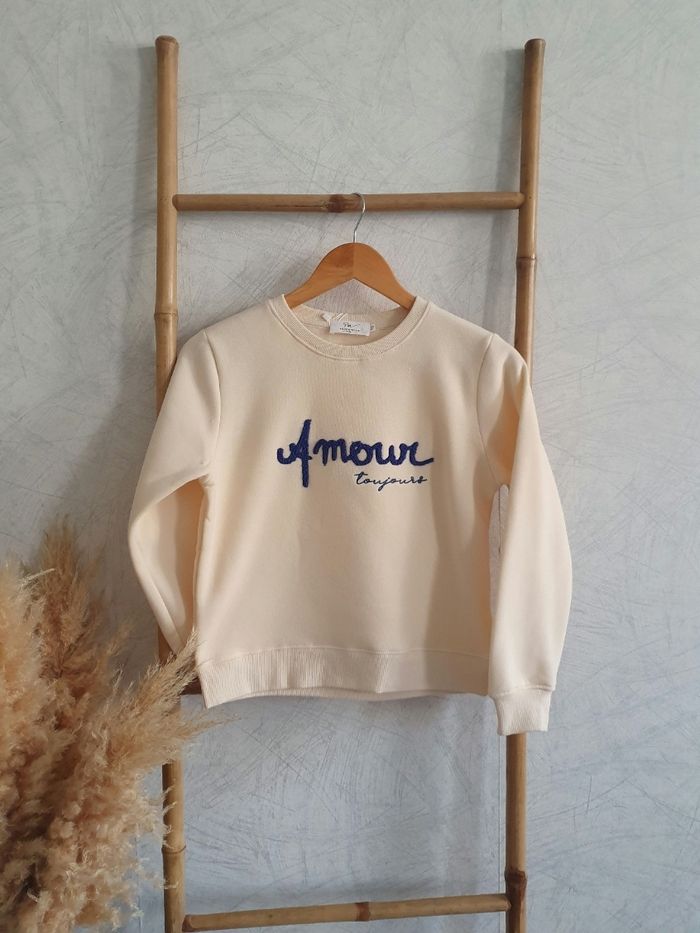 Sweat " Amour toujours " Taille 10 ans - photo numéro 3