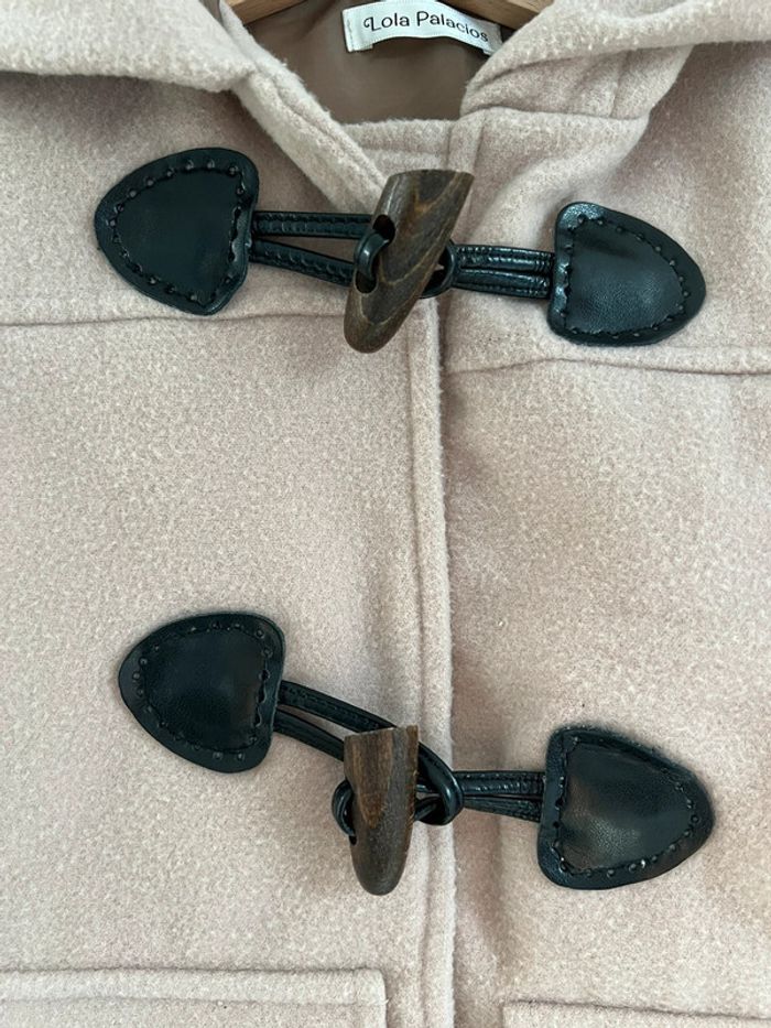 Duffle-coat / manteau beige avec boutons marron et capuche - Taille 24 Mois / 3 Ans - photo numéro 5
