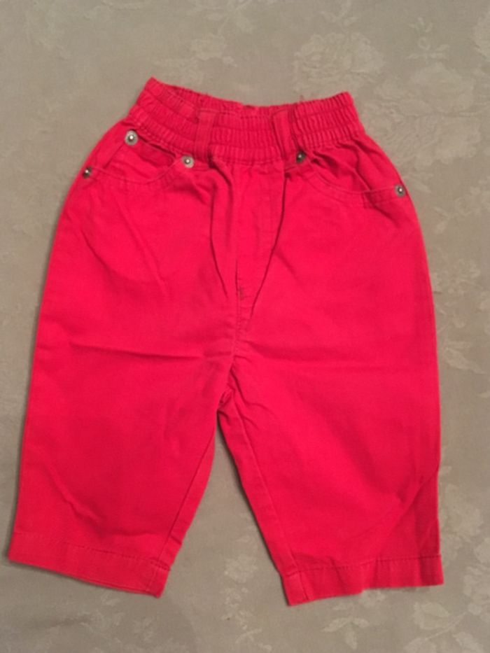 Pantalon Kiabi 3 mois rouge