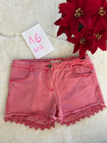 Joli short rose ~ Gémo ~ 16 ans