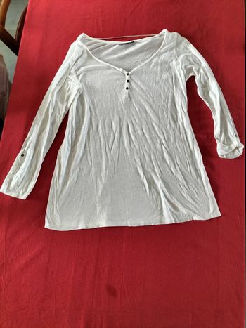 Tee-shirt manches longues blanc  46/48 Kiabi