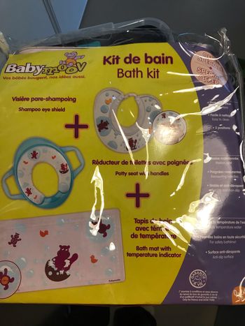 Réducteur toilettes, visière et tapis de bain