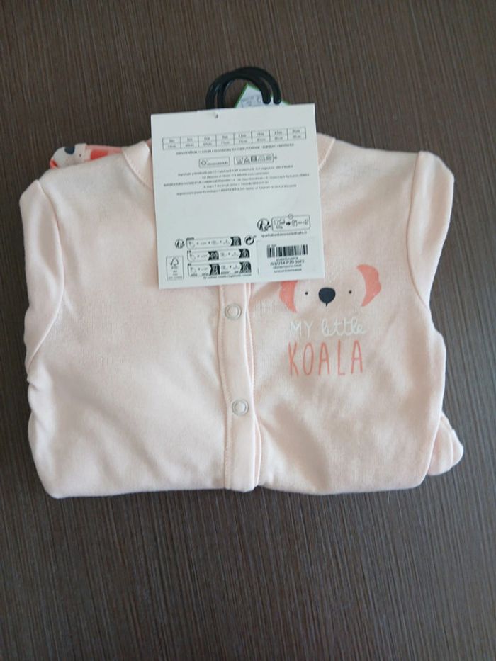 Lot de deux pyjamas en coton koala fille 12 mois - photo numéro 2
