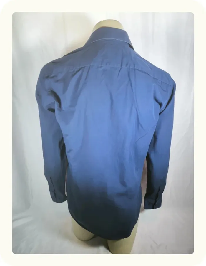 Chemise manches longues homme Café coton Taille M 38 - photo numéro 4