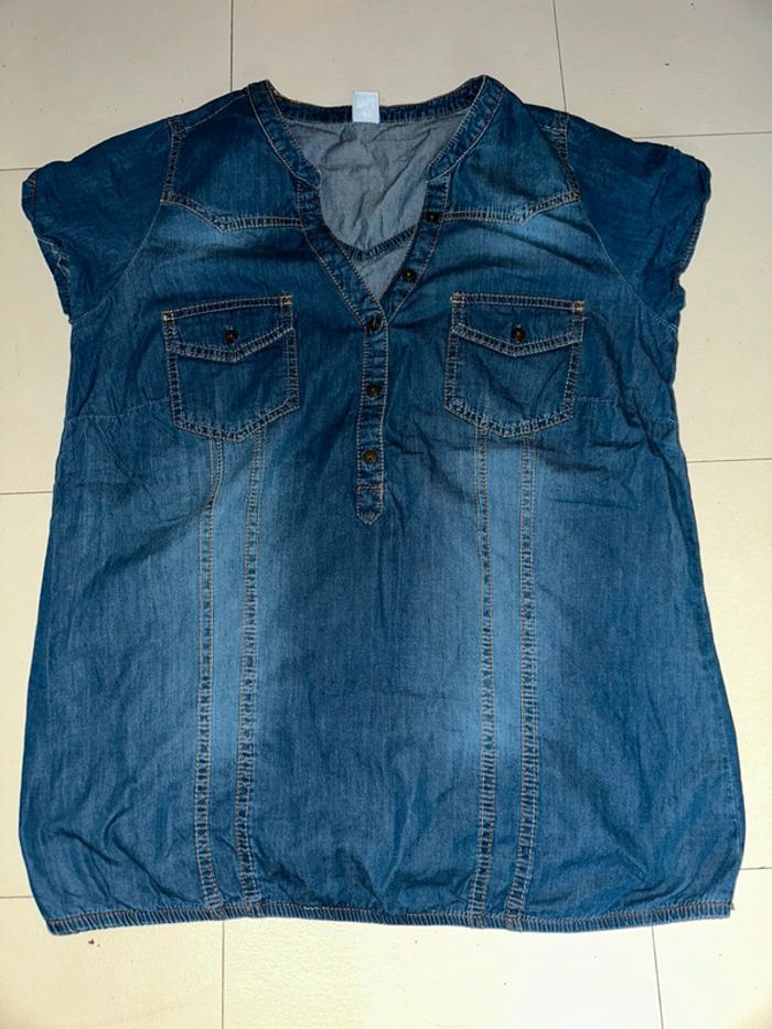 Top en jean femme T40 - photo numéro 2