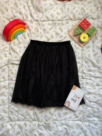jupe en tulle noir avec doublure 10 ans ceinture paillettes