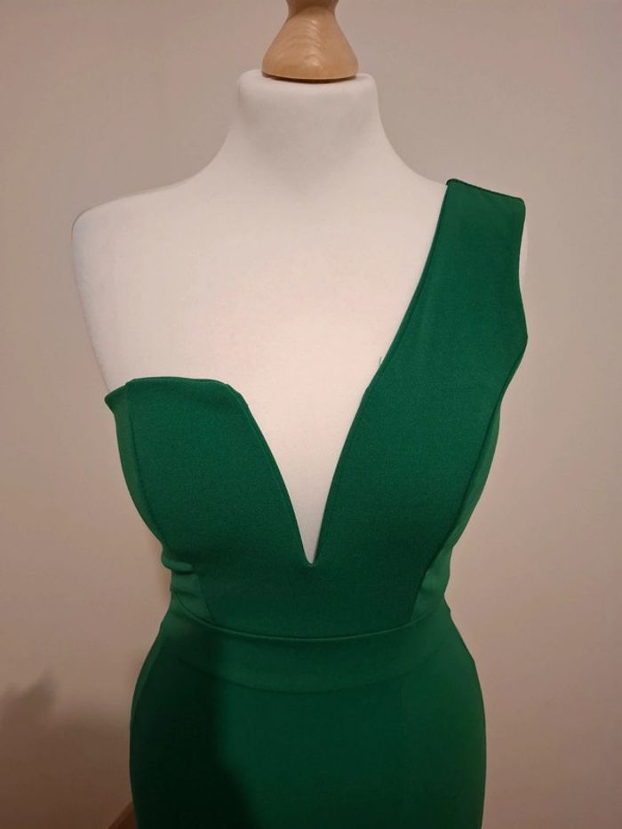 Robe verte chic asymétrique WalG taille XXS/XS 32/34 - photo numéro 2