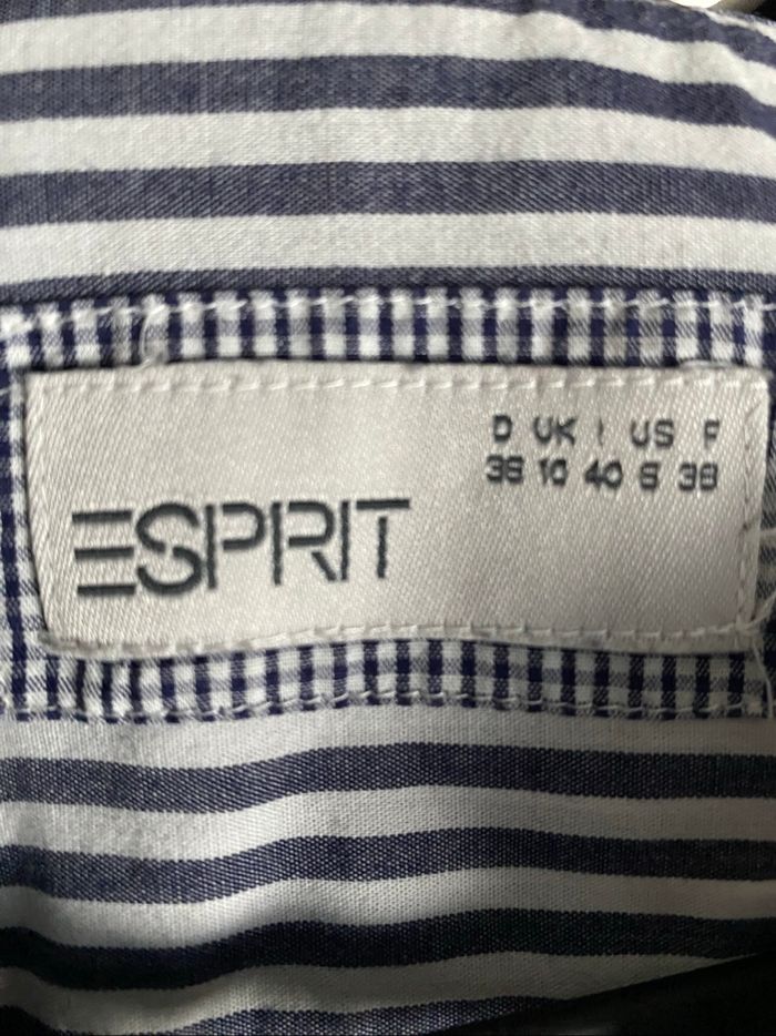 Esprit chemisier blanc et bleu T 38 français très bon état - photo numéro 3