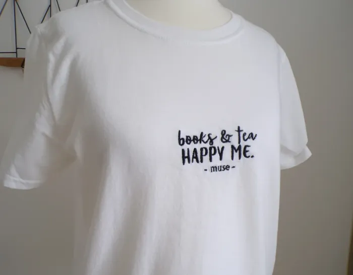 T-Shirt Gildan blanc (motifs brodés) - photo numéro 2
