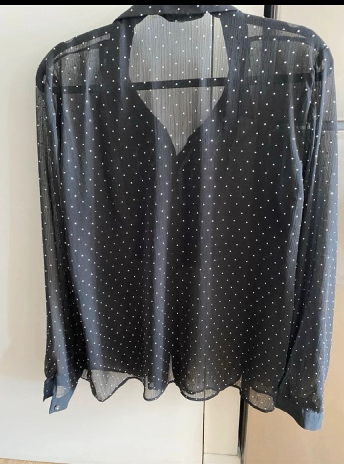 Chemisier noir transparent marqué Zara - photo numéro 6