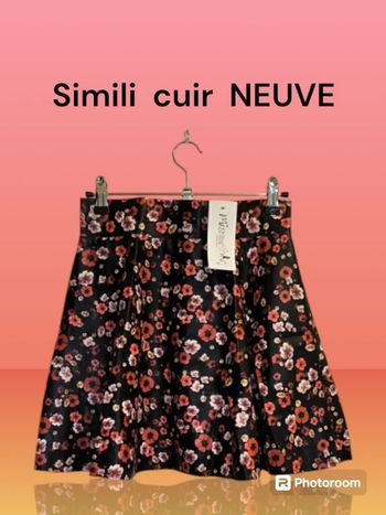 Magnifique jupe tulipe courte taille S 36 Neuve Simili cuir   #dilo2103femme36