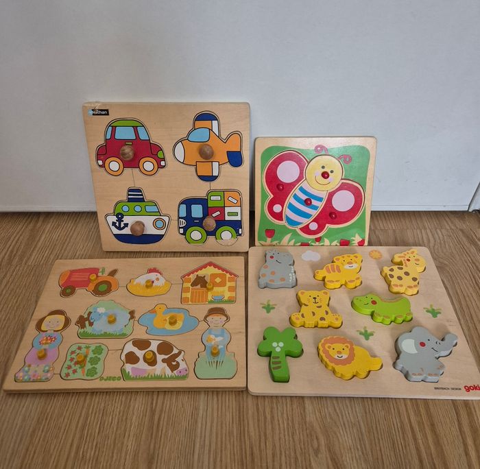 Lot de 4 Puzzles en bois