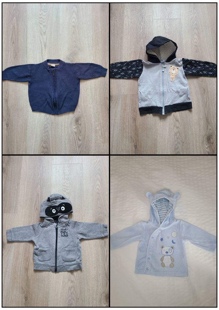Lot de 4 vestes garçon 6 mois - photo numéro 2