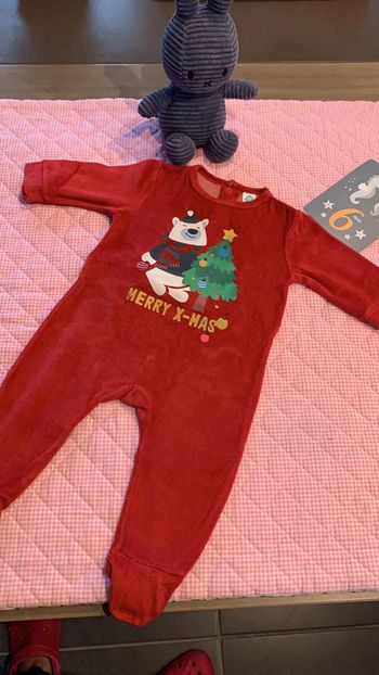 Pyjama Tex Baby rouge 6 mois