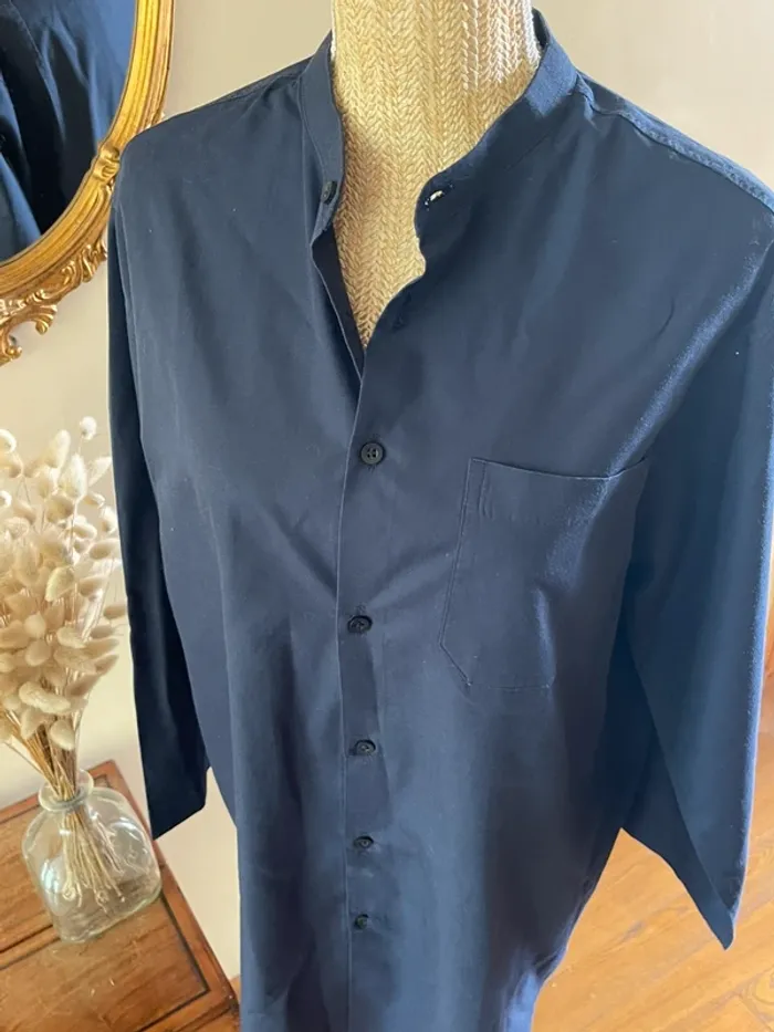 Chemise à Manches Longues - Couleur Bleu Marine - Taille M - photo numéro 10