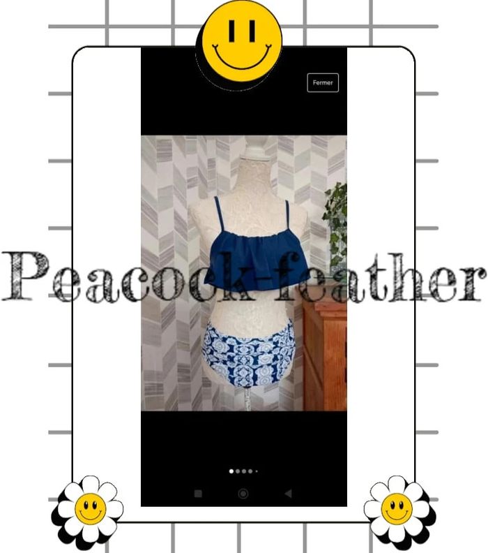 Maillot de bain bleu femme 38 culotte haute - photo numéro 11