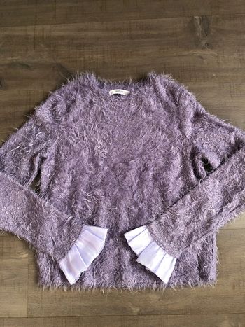 Pull lilas mango duveteux taille S