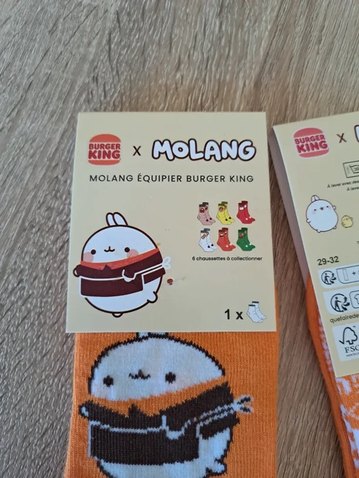 Lot de chaussettes orange Burger King - photo numéro 4