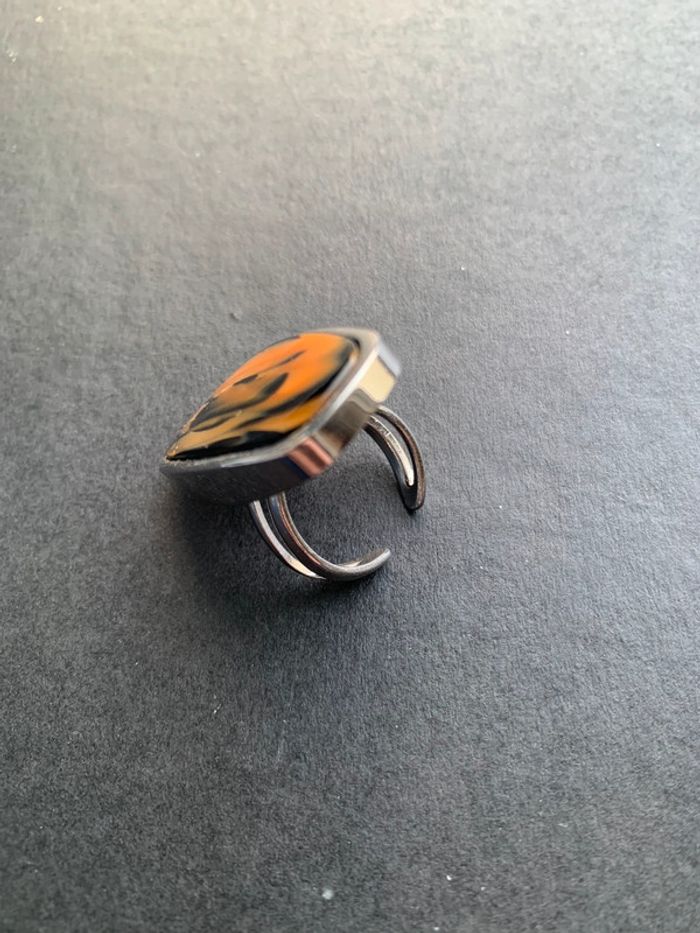 Bague argentée avec pierre naturelle Pagani - photo numéro 2