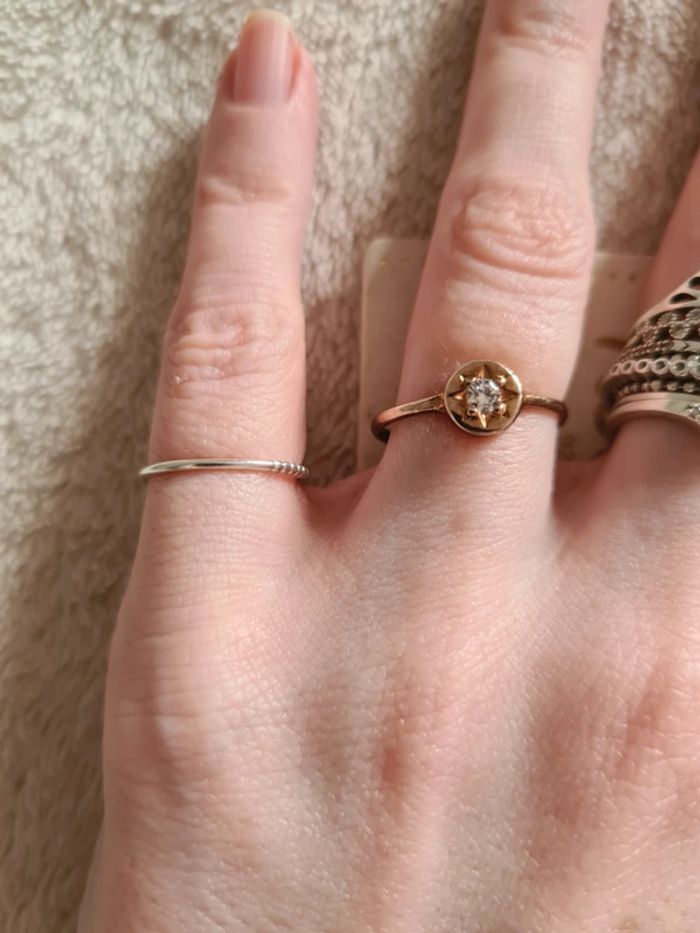 Bague argent plaqué or rose Iam - photo numéro 2