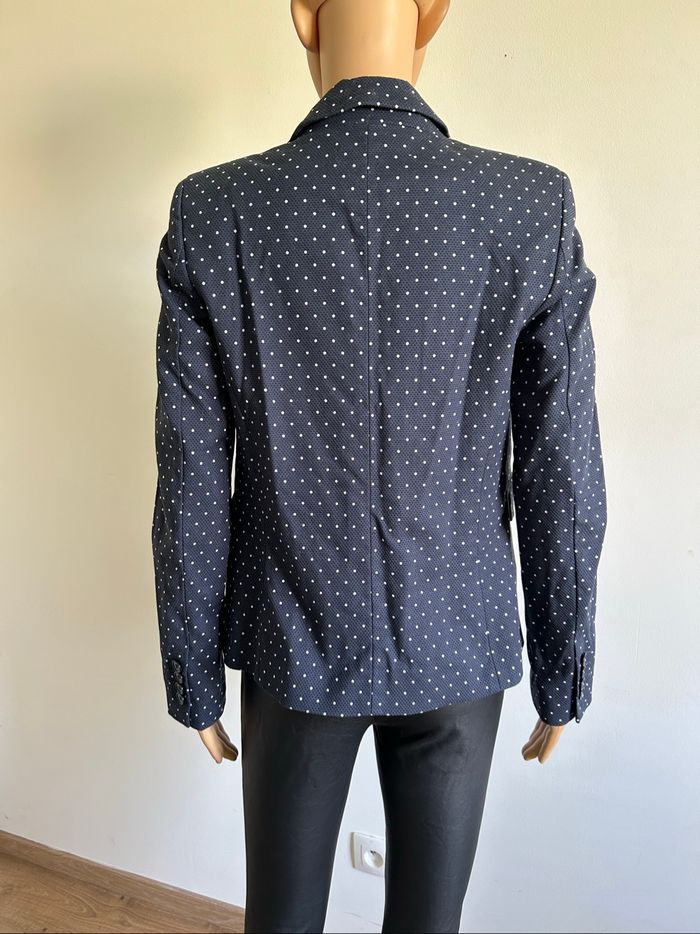 Blazer bleu marine à pois 123 taille française 36 jamais porté - photo numéro 5
