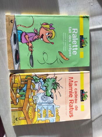 Lot de 2 livres Ratus : le cadeau de Mamie Ratus / Ralette fait des crêpes