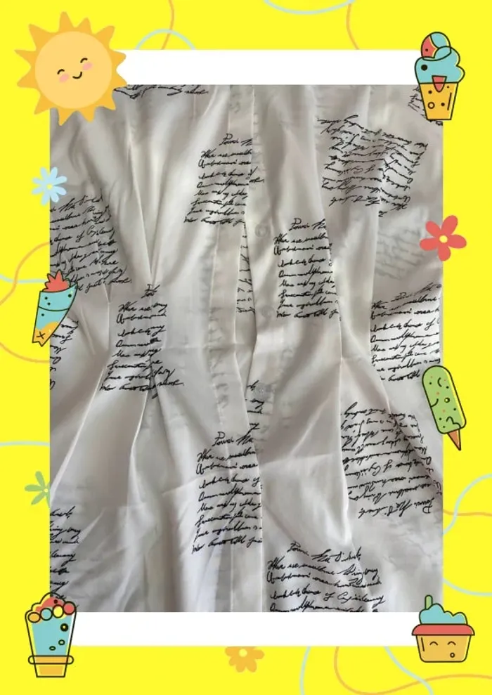 Robe chemise S 36 imprimé lettres - photo numéro 4