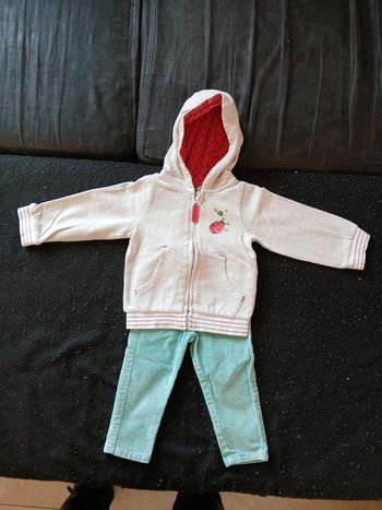 Ensemble pantalon/gilet 18 mois fille