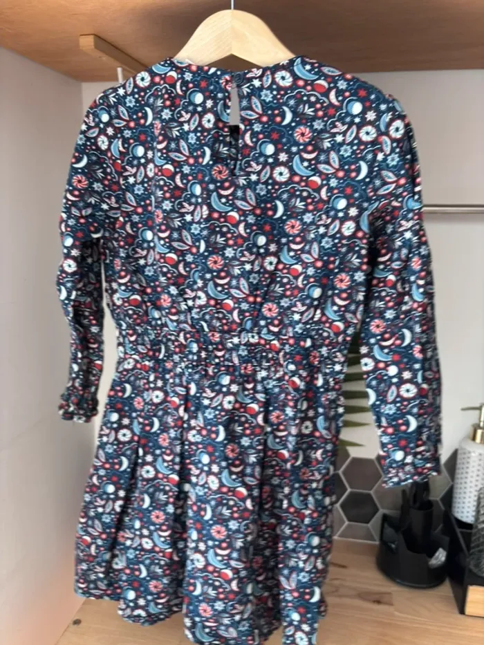 💙 superbe robe en coton à manches longues - TAO - 5 ans - photo numéro 7