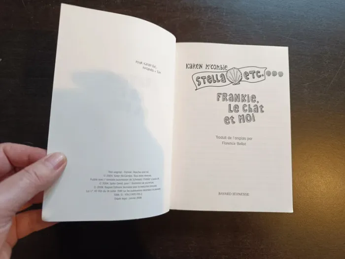 Livre STELLA ETC - Frankie, Le Chat et Moi - Karen Mc Combie - photo numéro 2
