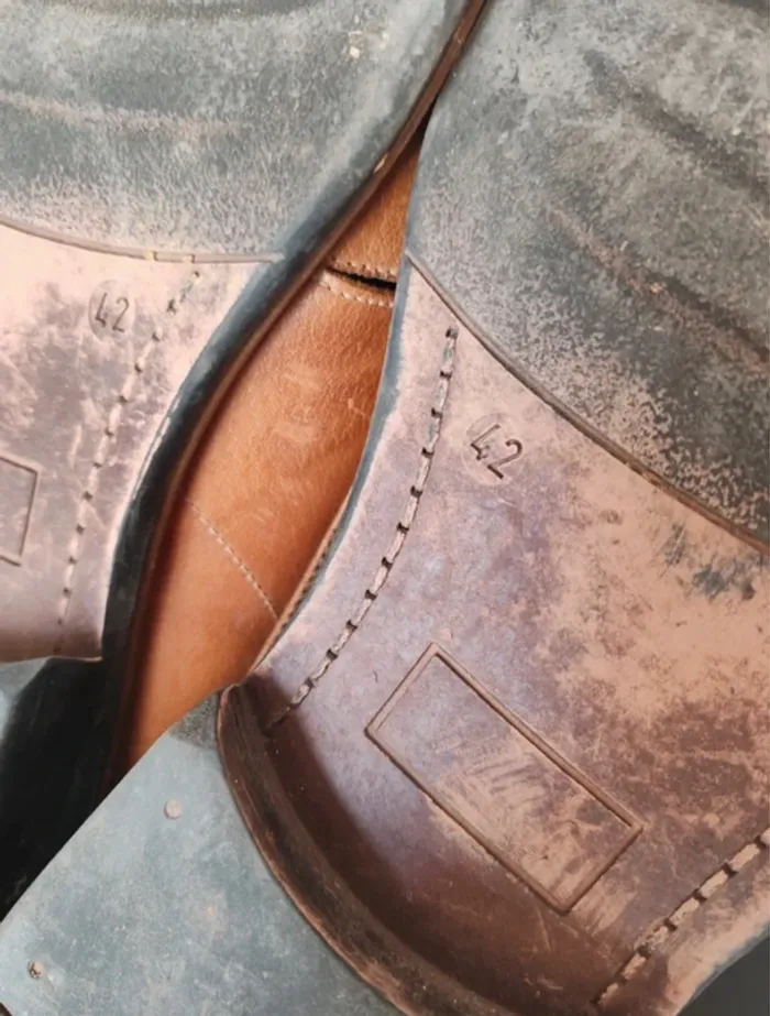 Derbies fisherman homme Canda C&A– cuir camel tressé - photo numéro 6
