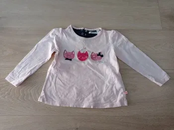 Haut de pyjama rose chat Okaïdi 4 ans
