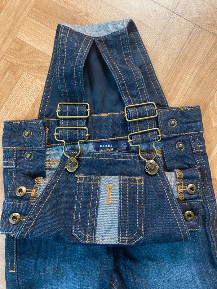 Salopette bleu taille 12 mois Kiabi - photo numéro 2