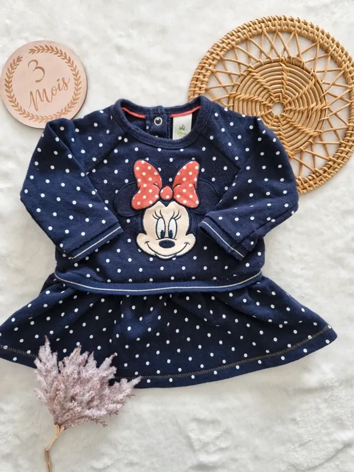 Robe épaisse à pois Disney 3 mois