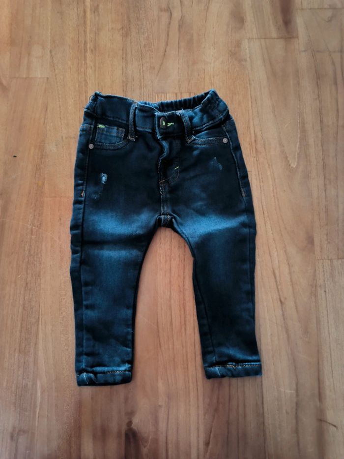 Jean bleu foncé 74cm 12mois mixte