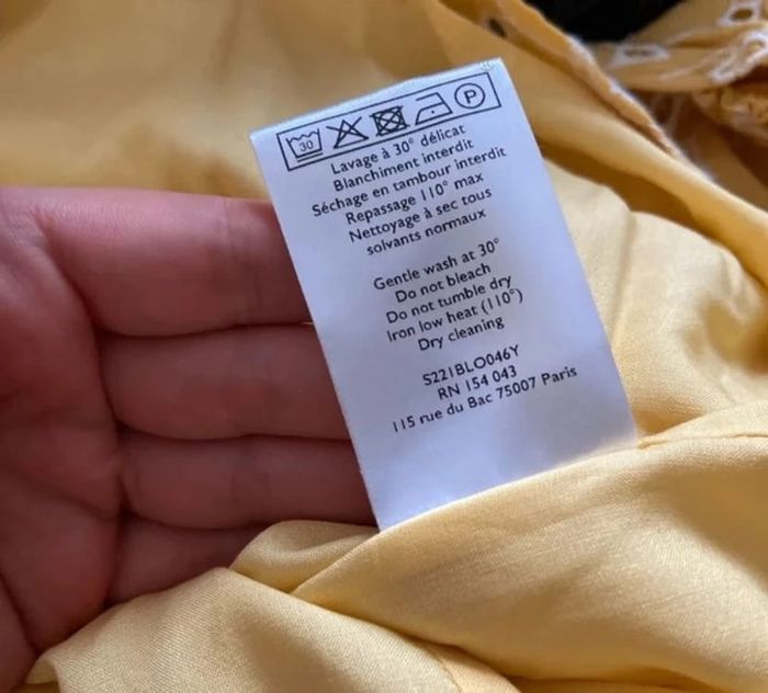 Blouse Sézane "Loïs" Jaune écru Taille 36 - photo numéro 5