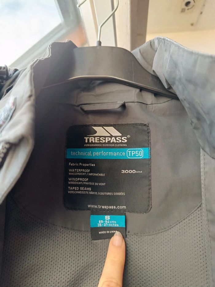 Imperméable trespass gris - photo numéro 7