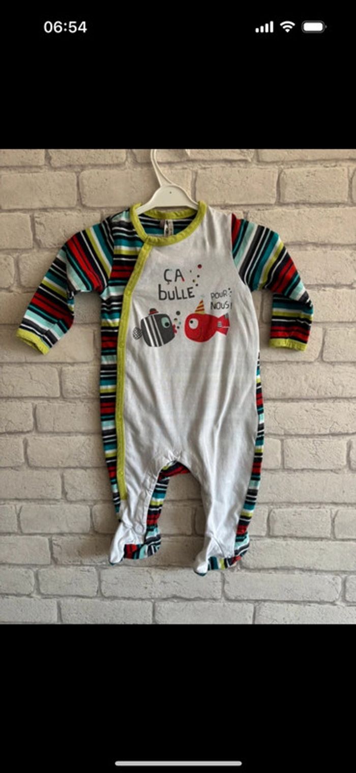 Pyjama coton Orchestra taille 9 mois (71 cm)