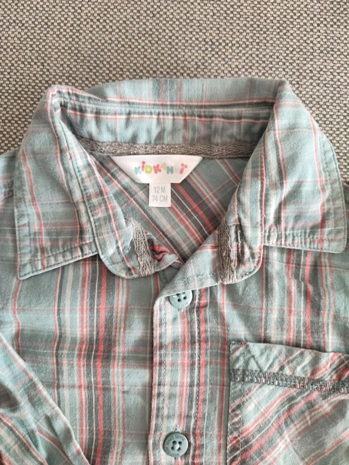 Chemise carreaux 12 mois - photo numéro 2