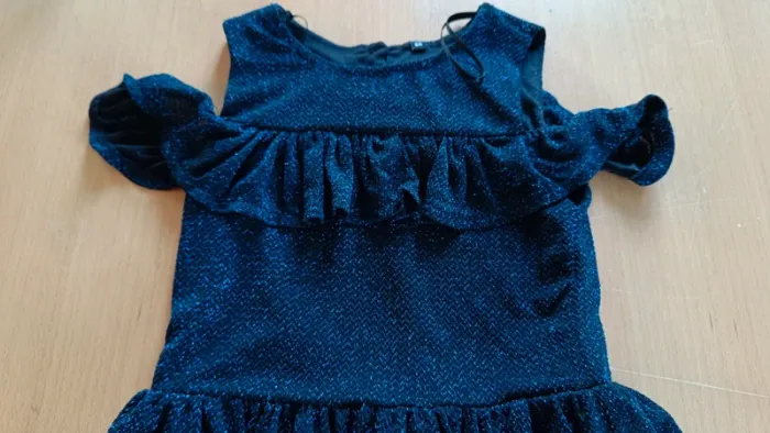 Robe de soirée bleu scintillante - photo numéro 3