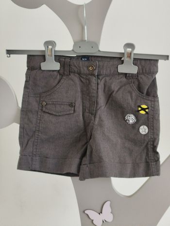 Short gris à rayures Terre de marins taille 7 ans