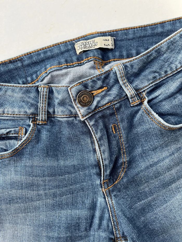 Jean skinny taille basse bleu nuancé - photo numéro 11