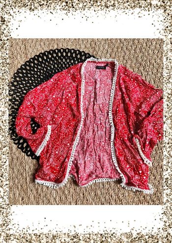 Gilet rouge bohème ikks