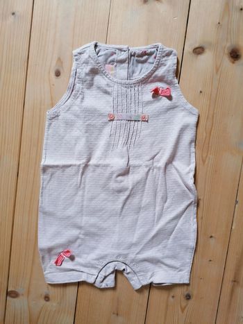 Barboteuse vieux rose 12mois