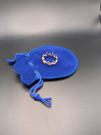 Bague fine feuilles entrelacées Taille 61 Titane neuve