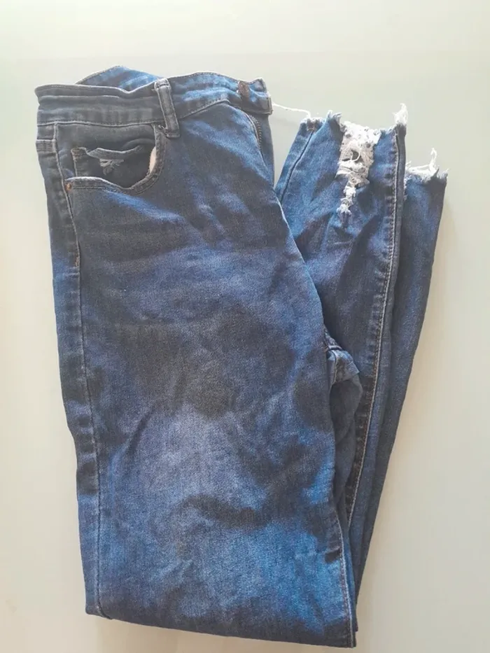 Jean femme taille haute 40