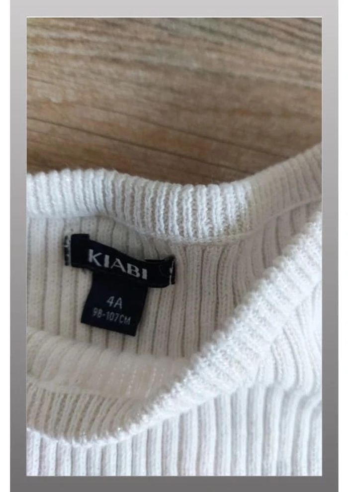 Robe blanche à paillettes kiabi 4 ans - photo numéro 2